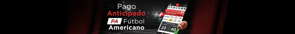 Banner del Pago Anticipado de Caliente en la NFL con 17 puntos