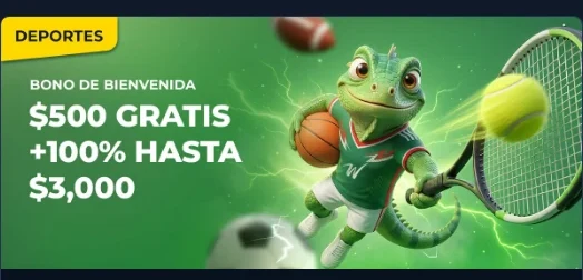 Banner del bono de bienvenida de Winpot: $500 gratis más 100% hasta $3,000 en apuestas deportivas