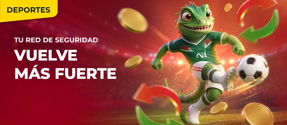 Banner del cashback de Liga MX de Winpot, Martes de Reembolso