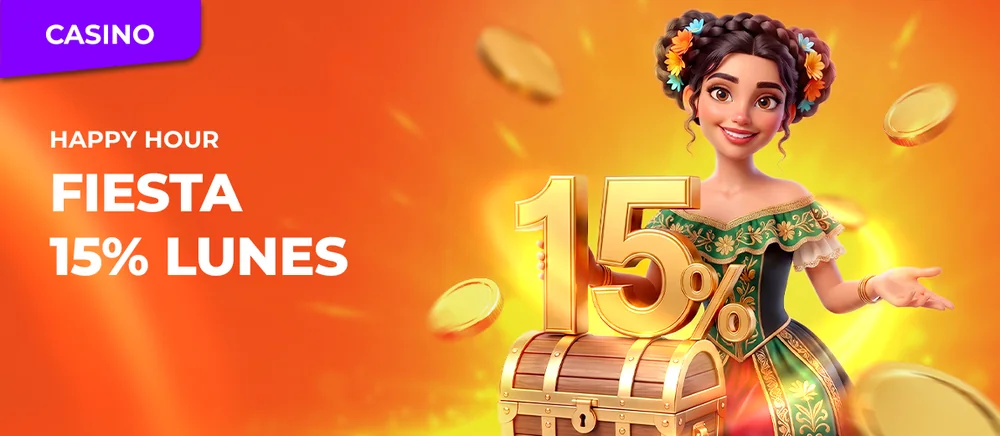 Banner del Happy Hour Fiesta de Winpot de los lunes