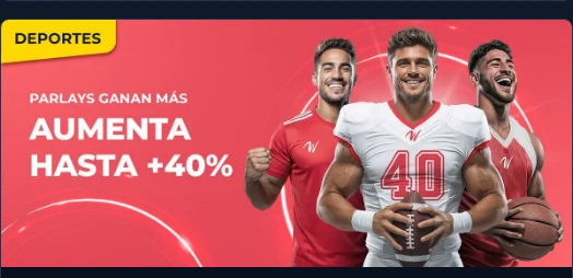 Promoción de Winpot que aumenta hasta 40% las ganancias de las apuestas parlay