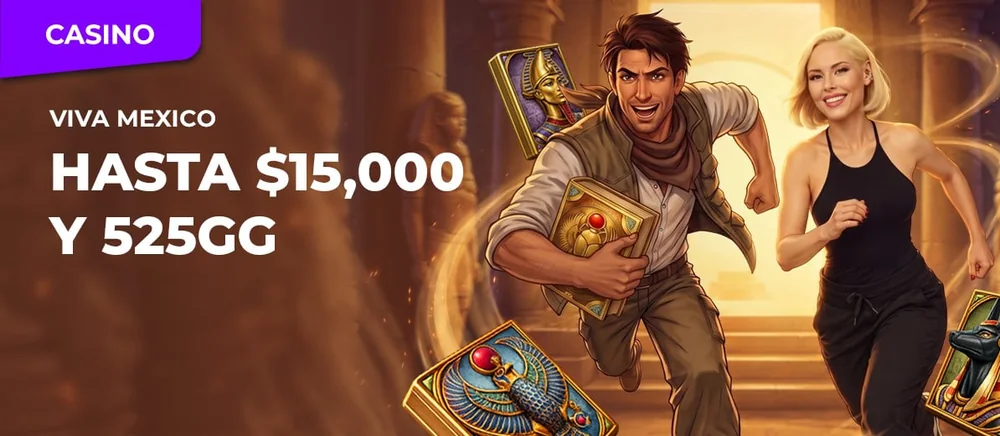 Banner de la promoción ¡Viva México! de Winpot: 20% hasta $5,000 con el código VIVA