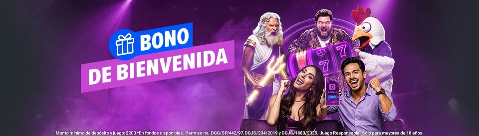 Banner oficial del bono de bienvenida de casino de Codere