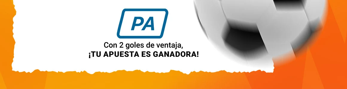 Banner oficial del pago anticipado de Winner: con 2 goles de ventaja tu apuesta es ganadora